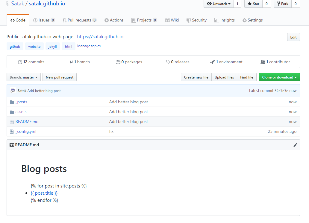 set up github pages