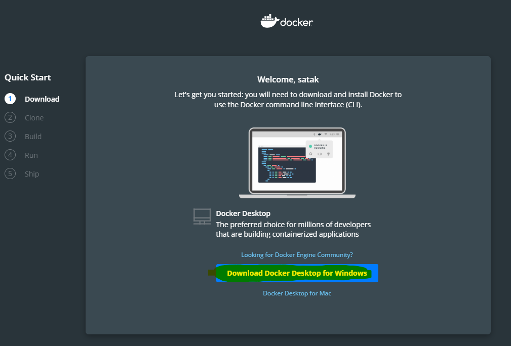 Docker desktop download